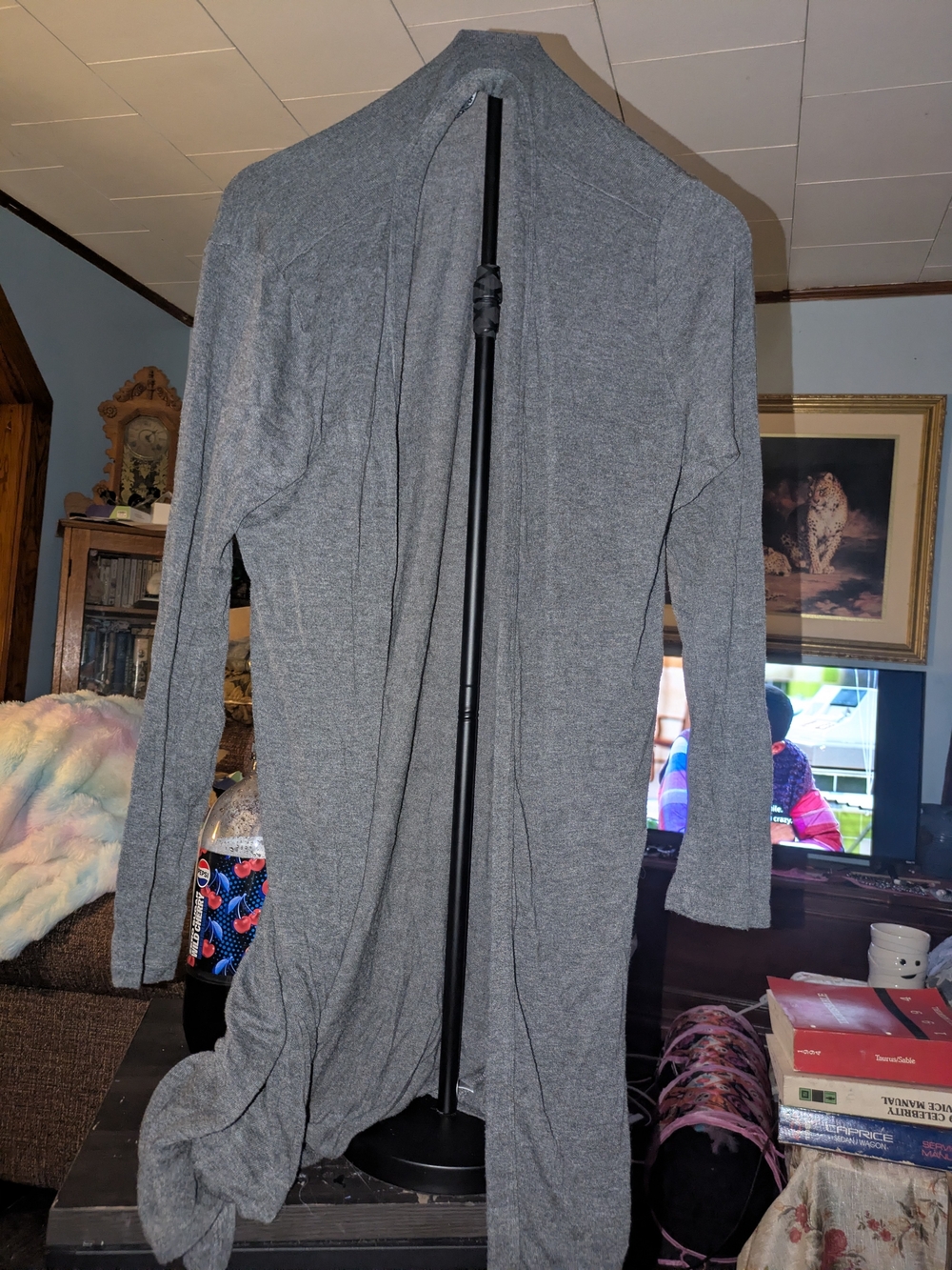Lightweight Gray Open Front Cardigan By Ellen Tracy Company Size XXL